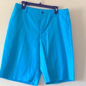 Teal blue adidas golf shorts